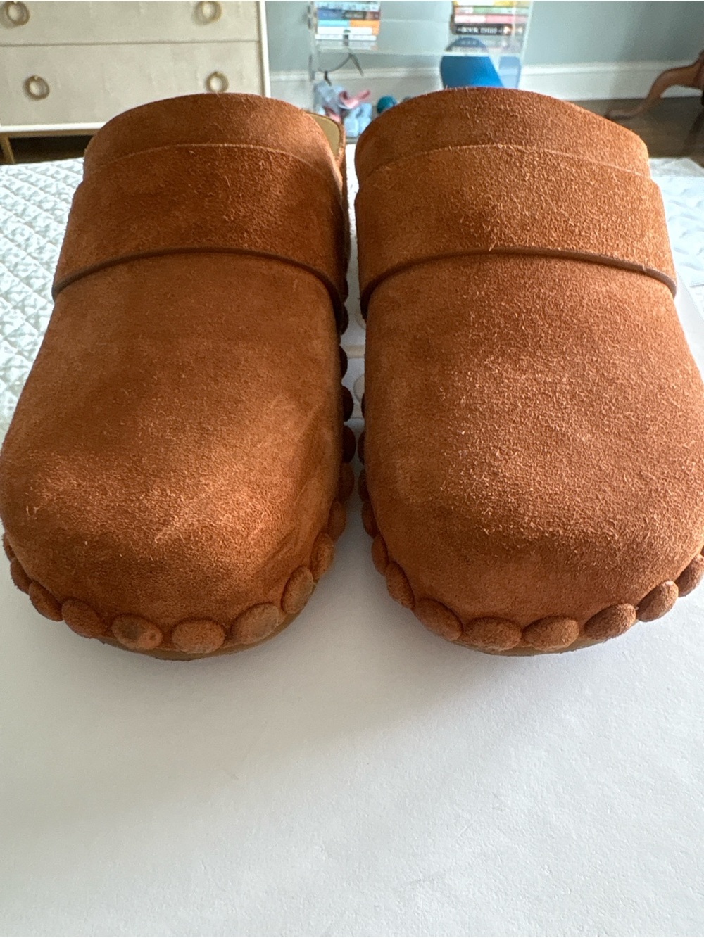 Chloe Joy Suede Clogs in Brown size 35 - Picture 2 of 10